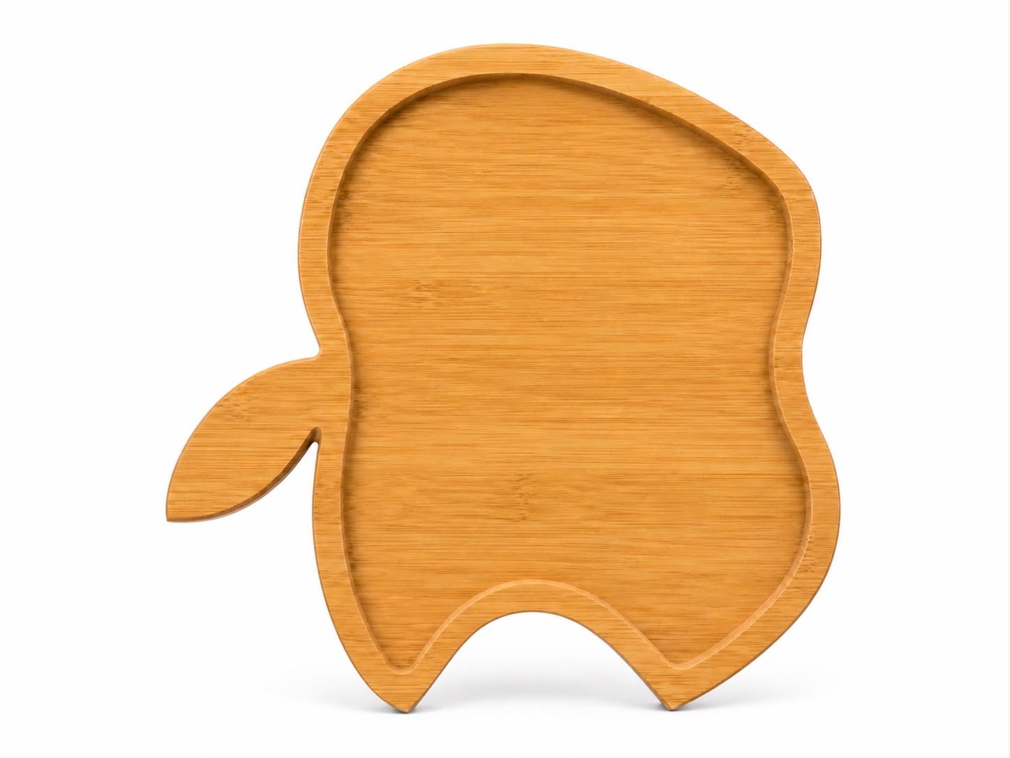 Apple-Shaped Bamboo Serving Tray
