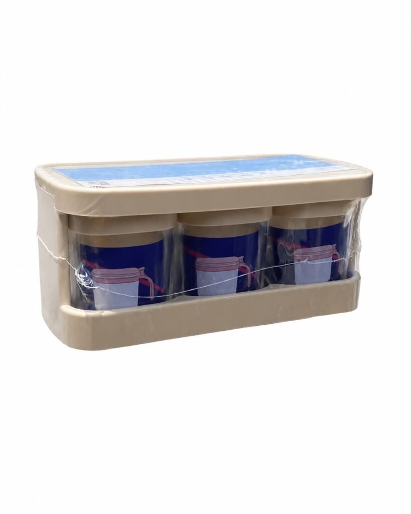 3-Piece Mug Set with Storage Rack
