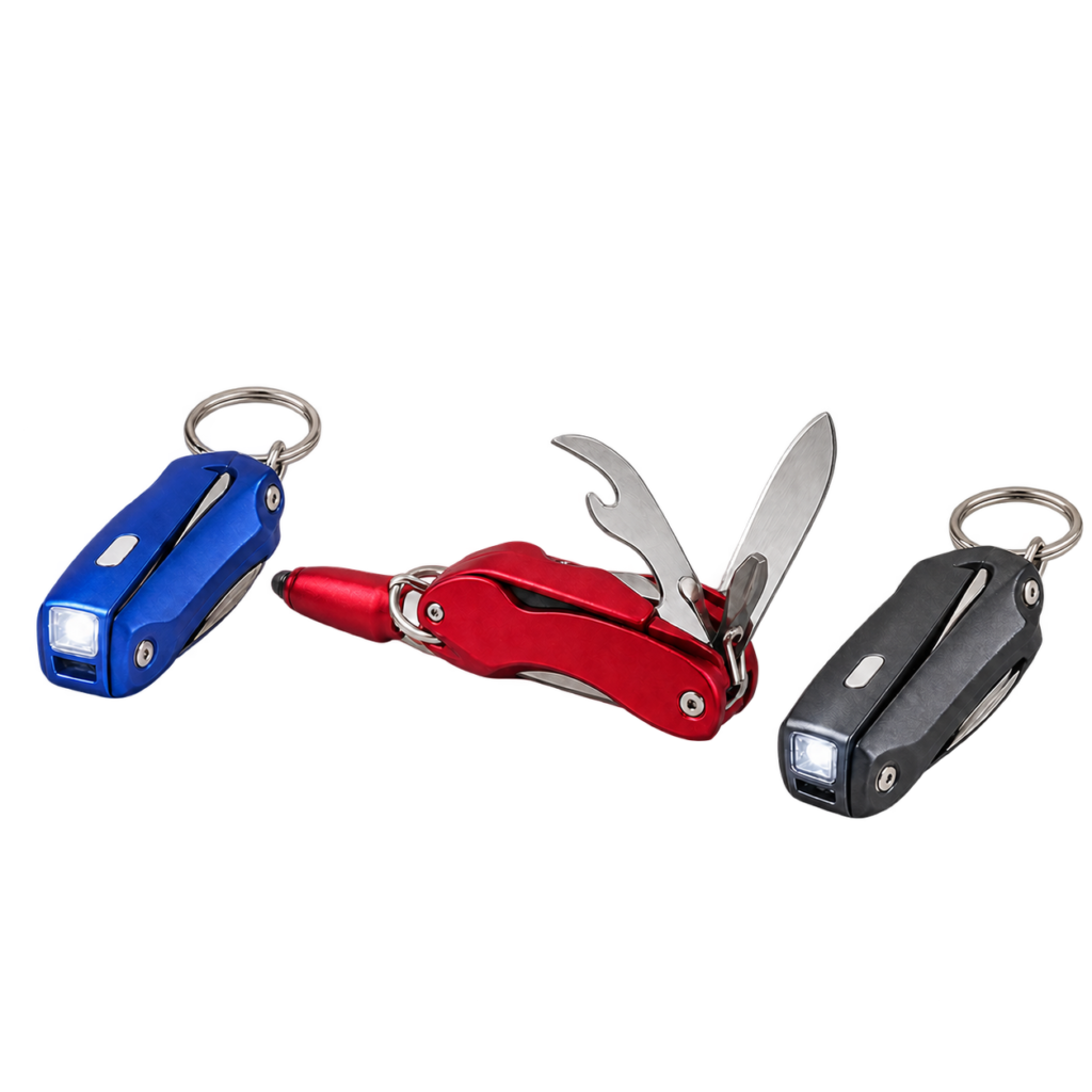 Multi-Tool Keyring w/ Pen & Light