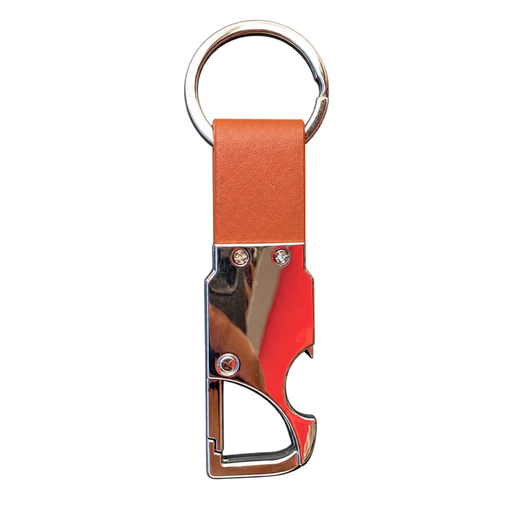 Leather Strap Bottle Opener Keyring